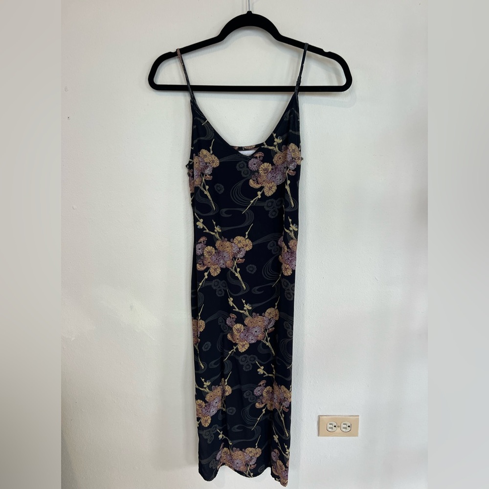 Floral Print Midi Slip Dress